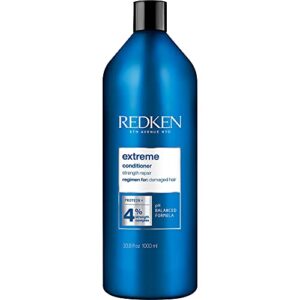 redken extreme conditioner | anti-breakage & protection for damaged hair | infused with proteins | 33.8 fl oz