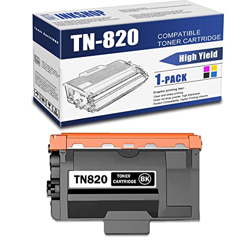 TN820 Compatible TN-820 Black Toner Cartridge Replacement for Brother TN-820 DCP-L5500DN MFC-L6700DW MFC-L6750DW HL-L6250DW HL-L6300DW Toner.(1 Pack)