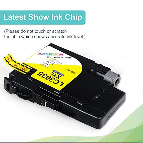 Miss Deer Compatible LC3035 Ink Cartridges Replacement for Brother 3035 3035xxl LC3035XXL Work for Brother MFC-J995DW MFC-J995DW XL MFC-J805DW MFC-J805DW XL MFC-J815DW (1BK, 1C, 1M, 1Y) 4-Pack
