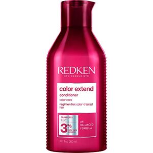 redken color extend conditioner | for color-treated hair | detangles & smooths hair while protecting color from fading | 10.1 fl oz (pack of 1)