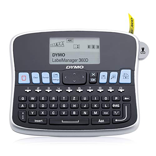 Dymo S0879490 Label Manager 360D Handheld Label Maker QWERTY Keyboard, Black