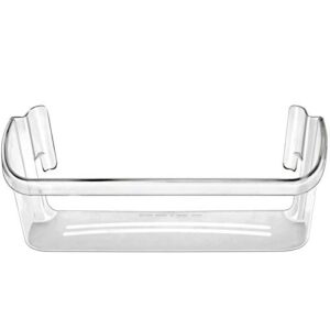 240323002 refrigerator door bin shelf compatible with frigidaire or electrolux, bottom 2 shelves on refrigerator side, single unit, clear, replaces ps429725, ap2115742, ah429725，