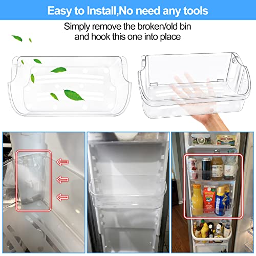 (2-Pack) UPGRADE 240356402 Refrigerator Door Bin Replacement Part,Compatible with Frigidaire Refrigerator Door Shelf LFSS2612TF0 FGUS2642LF2 LGUS2642LF1 LFSS2612TE0 AP2549958 FGHS2631PF4A Door Shelf