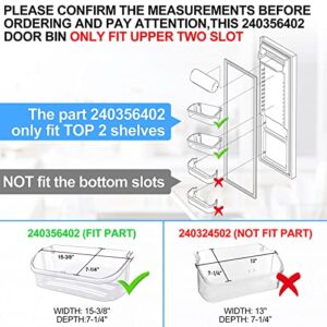 (2-Pack) UPGRADE 240356402 Refrigerator Door Bin Replacement Part,Compatible with Frigidaire Refrigerator Door Shelf LFSS2612TF0 FGUS2642LF2 LGUS2642LF1 LFSS2612TE0 AP2549958 FGHS2631PF4A Door Shelf