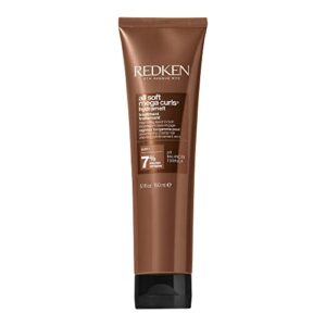 redken all soft mega curls hydramelt leave-in treatment | for extremely dry hair | for curly & coily hair | ultra moisturizing hair lotion enhances shine | with aloe vera