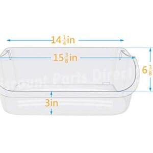 240356402 Clear Refrigerator Door Bin Side Shelf For Electrolux and Frigidaire, Upper Slot Replacement Shelf, Gallon Size - Replaces AP2549958, 240430312, 240356416, 240356407, and more