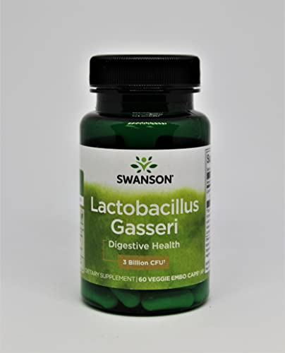 Swanson Lactobacillus Gasseri - Probiotic Supplement Supporting Digestive Health with 3 Billion CFU - Design-Release Satiety & Fat Metabolism Support - (60 Veggie Capsules)