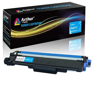 arthur imaging with chip compatible toner cartridge replacement for brother tn227 (cyan, 1 pack), tn227c