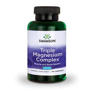 swanson triple magnesium complex – 100 capsules, 400mg each