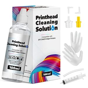 printer cleaning kit | printhead cleaning kit for hp epson canon brother inkjet printer 8600 8610 8620 et-2650 wf-2650 wf-2750 wf-7710 ect,high efficiency premium syringe,100ml best-printers certified