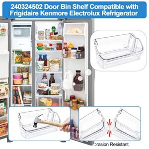 Upgraded 240324502 Refrigerator Door Bin Shelf Replacement For Frigidaire Kenmore Electrolux Refrigerator Door bin Parts PS429767, AP2549806, LFSS2312TE0, LFSS2312TF0, with Fridge Soda Can Organizer