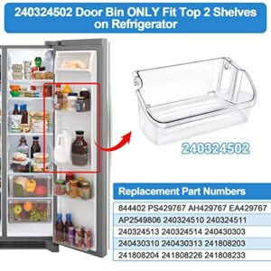 Upgraded 240324502 Refrigerator Door Bin Shelf Replacement For Frigidaire Kenmore Electrolux Refrigerator Door bin Parts PS429767, AP2549806, LFSS2312TE0, LFSS2312TF0, with Fridge Soda Can Organizer