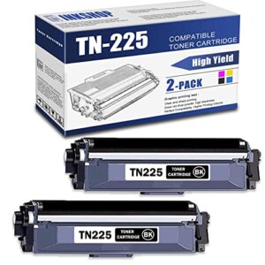 tn225 compatible tn-225 black high yield toner cartridge replacement for brother tn-225 hl-3140cw hl-3150cdn mfc-9130cw mfc-9140cdn dcp-9015cdw toner.(2 pack)