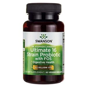 swanson dr. stephen langer’s formula – natural probiotic w/ prebiotic fos – 16-strain supplement promoting digestive support w/ 3.2 billion cfu per capsule – (60 veggie capsules)