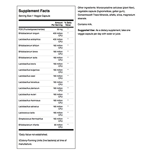 Swanson Dr. Stephen Langer's Formula - Natural Probiotic w/ Prebiotic FOS - 16-Strain Supplement Promoting Digestive Support w/ 3.2 Billion CFU per Capsule - (60 Veggie Capsules)