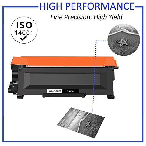 KCMYTONER 10 Pack Compatible Toner Cartridge Replacement for Brother TN450 TN-450 TN420 High Yield Black to use with MFC-7860dw MFC-7360n HL-2280dw HL-2270dw HL-2240 DCP-7065dn Intellifax 2840 Printer