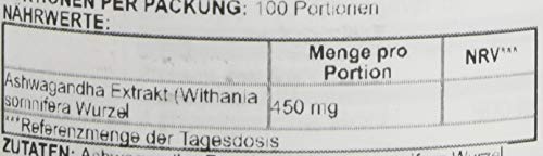 Swanson Ashwagandha Powder Supplement-Ashwagandha Root & Aerial Parts Supplement Promoting Stress Relief & Energy Support-Ayurvedic Supplement for Natural Wellness (100 Capsules, 450mg Each)