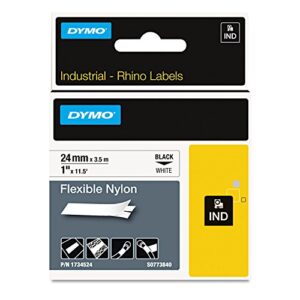 dymo 1″ flexible nylon rhino label tape