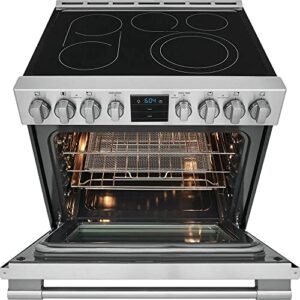 Frigidaire Professional Series PCFE3078AF 30 Inch Freestanding Electric Range with 5 Elements, 5.4 Cu. Ft. Oven Capacity, Storage Drawer, Air Fry, True Convection