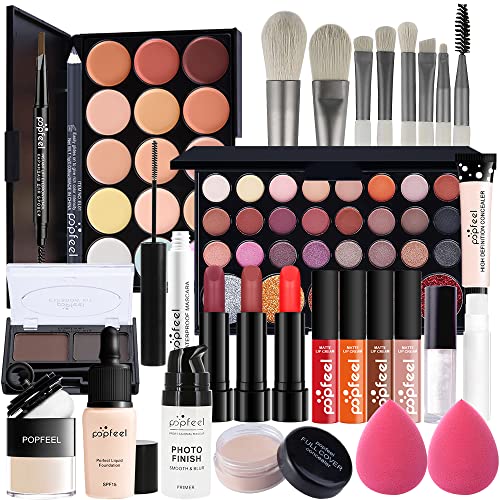 28 Pieces Makeup Kit for Women Full Kit, TooAemiS Professional Makeup Kit for Teens or Adult, All in One Makeup Sets Include Eyeshadow Palette Lipstick Concealer Foundation Mascara Loose Powder Etc