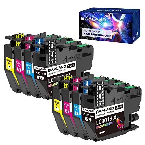 LC3013 Ink Cartridges Compatible for Brother LC3013 LC-3013 LC3013BK LC3011 Ink High Yield Work with MFC-J491DW MFC-J895DW MFC-J690DW MFC-J497DW Printer (2BK/2C/2M/2Y)