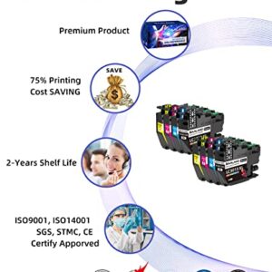 LC3013 Ink Cartridges Compatible for Brother LC3013 LC-3013 LC3013BK LC3011 Ink High Yield Work with MFC-J491DW MFC-J895DW MFC-J690DW MFC-J497DW Printer (2BK/2C/2M/2Y)