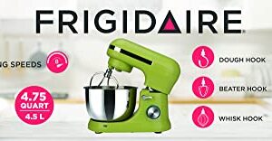 FRIGIDAIRE ESTM020-BUTTERFLY Retro Electric Stand Mixer, 4.75 Quart / 4.5L, 8 Speeds with Whisk, Dough Hook, Flat Beater Attachments, Splash Guard (Butterfly)