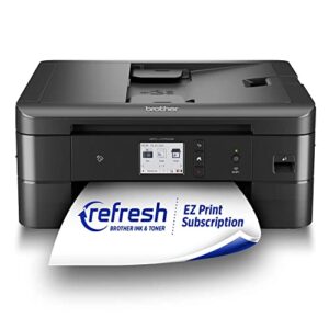 brother mfc-j1170dw wireless color inkjet all-in-one printer with mobile device printing, nfc, cloud printing & scanning, refresh subscription and amazon dash replenishment ready