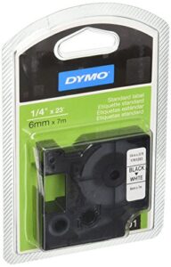 dymo d1 poly 1/4-inch black/white, bl1 (1761283)
