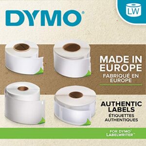 Dymo 54 mm x 101 mm LW Large Shipping Labels/Name Badges, 12 Rolls of 220 (2,640 Easy-Peel Labels), Self-Adhesive, for LabelWriter Label Makers, Authentic - Black, White