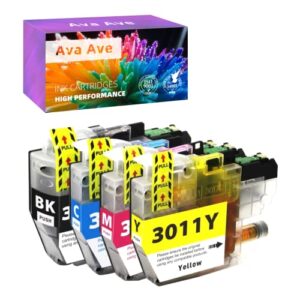 lc3011 ink cartridges replacement for brother lc3011 3011 lc3013xl compatible with brother mfc-j491dw mfc-j497dw mfc-j690dw mfc-j895dw printer (1 black, 1 cyan, 1 magenta, 1 yellow)