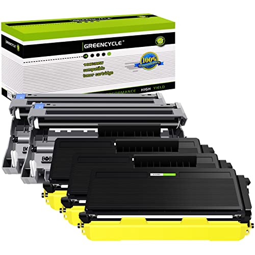 GREENCYCLE TN650 TN-650 Toner Cartridge + DR620 DR-620 Drum Unit Combo Set Compatible for Brother HL-5340D HL-5370DW DCP-8080DN DCP-8085DN MFC-8480DN MFC-8680DN MFC-8690DW Printer (3 Toner, 2 Drum)