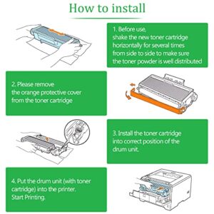 GREENCYCLE TN650 TN-650 Toner Cartridge + DR620 DR-620 Drum Unit Combo Set Compatible for Brother HL-5340D HL-5370DW DCP-8080DN DCP-8085DN MFC-8480DN MFC-8680DN MFC-8690DW Printer (3 Toner, 2 Drum)