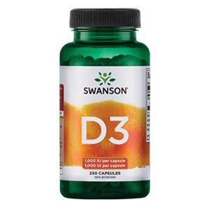 swanson vitamin d-3 (cholecalciferol) – high potency – 1000 iu (25 mcg) 250 capsules