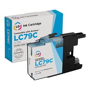 ld compatible ink cartridge replacement for brother lc79c extra high yield (cyan)