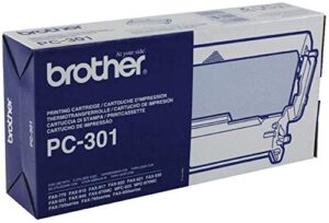 brother pc301 black toner cartridge – black – laser – 250 page – 1 each – retail