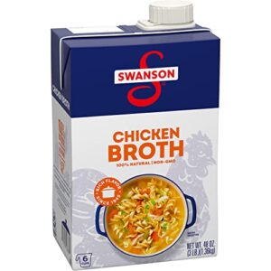 swanson 100% natural, gluten-free chicken broth, 48 oz carton