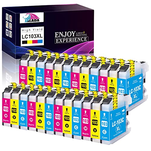 Jalada Compatible Ink Cartridge Replacement for Brother LC103 LC103XL LC101 LC101XL Compatible for Brother MFC J870DW J450DW J470DW J650DW J4410DW J4510DW J4710DW J6720DW Printer (8C 8M 8Y)