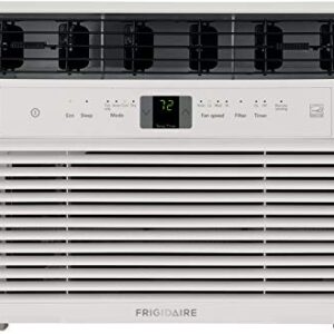 Frigidaire FFRE063WAE Window-Mounted Room Air Conditioner, 6,000 BTU with Multi-Speed Fan, Programmable Timer, Energy Star Certified, in White