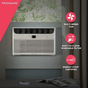 Frigidaire FFRE063WAE Window-Mounted Room Air Conditioner, 6,000 BTU with Multi-Speed Fan, Programmable Timer, Energy Star Certified, in White