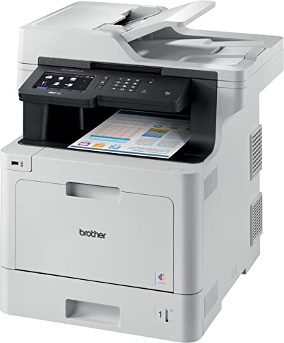 Brother Color MFC-L8900CDW Wireless All-in-One Laser Printer for Home Office - Print Copy Scan Fax - 33 ppm, 2400 x 600 dpi, 5" Touchscreen LCD, Duplex Printing, 70-Sheet ADF, NFC, Ethernet