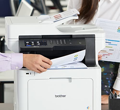 Brother Color MFC-L8900CDW Wireless All-in-One Laser Printer for Home Office - Print Copy Scan Fax - 33 ppm, 2400 x 600 dpi, 5" Touchscreen LCD, Duplex Printing, 70-Sheet ADF, NFC, Ethernet