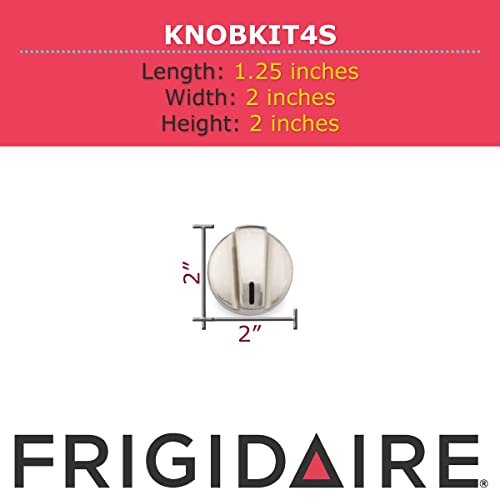Frigidaire Genuine KNOBKIT4S Control Knob Kit, 1.75"L x 1"W