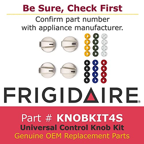 Frigidaire Genuine KNOBKIT4S Control Knob Kit, 1.75"L x 1"W