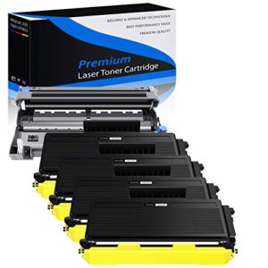 KCMYTONER Compatible Toner Cartridge Drum Unit Replacement for Brother TN650 DR620 Work with DCP-8065 HL-5370DW HL-5250DN MFC-8890DW MFC-8860DN MFC-8480DN Printer - Black (1DR620+4TN650, 5Pack)