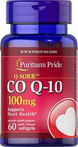 q-sorb coq10 100mg, supports heart health, 60 rapid release softgels by puritan’s pride, 60 ct