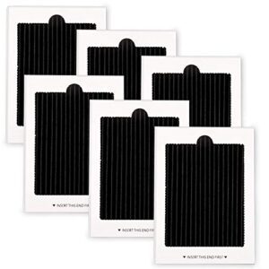 refrigerator air filter replacement 6 pack – carbon activated filter compatible with frigidaire & electrolux pure air ultra reduce odors for eafcbf, paultra, raf1150 242061001,242047801, 242047804