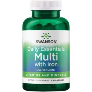 swanson multi and mineral daily men’s women’s multivitamin multimineral health supplement 100 capsules (caps)