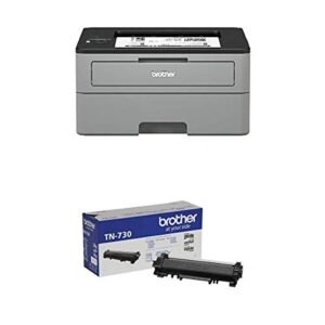 brother compact monochrome laser printer, hll2350dw with standard yield black