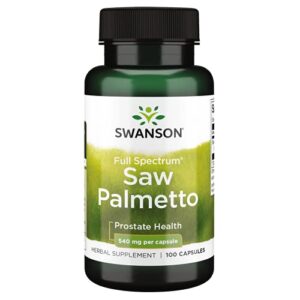 swanson saw palmetto – herbal supplement promoting male prostate health support – natural hair supplement & urinary health support – 540 mg 100 capsules